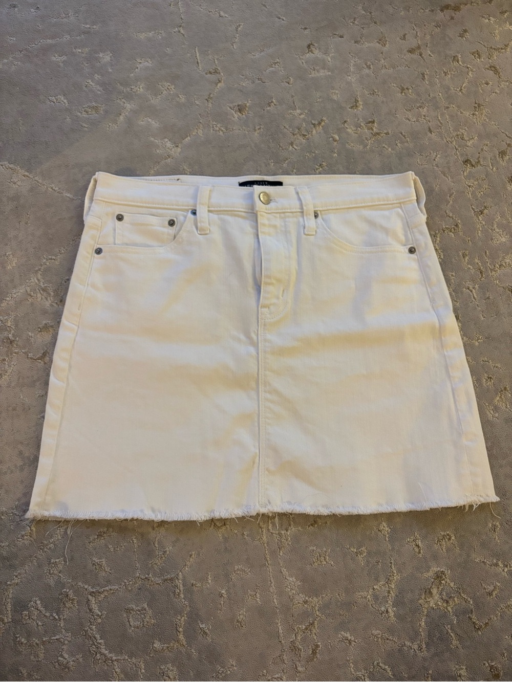 J crew white denim skirt